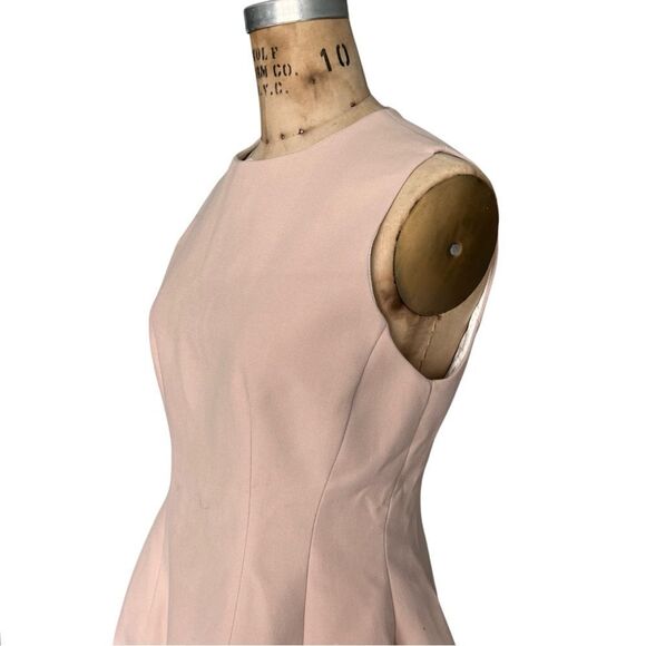 Zara Blush Pink Sleeveless Flared Elegant Dress Size M - Picture 4 of 7
